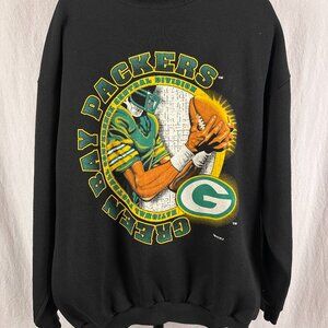 Vintage 90's Green Bay Packers Logo 7 Crewneck Sweatshirt Adult XL NFL Football